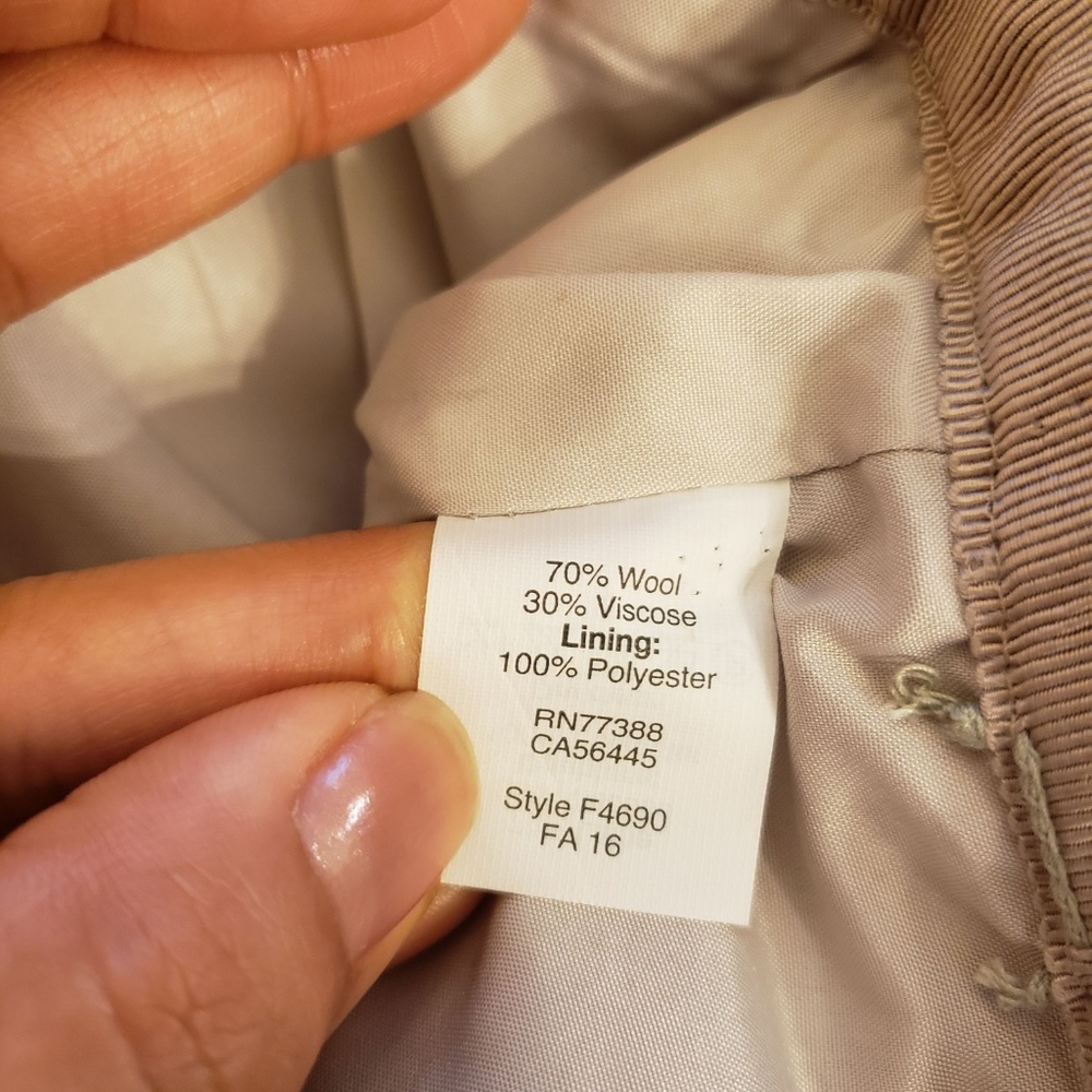 NEW J Crew Wool Career Pencil Skirt Cream 4 Lined - Picture 6 of 8